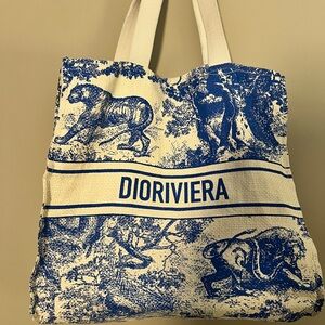 Dior blue and White shoulder bag